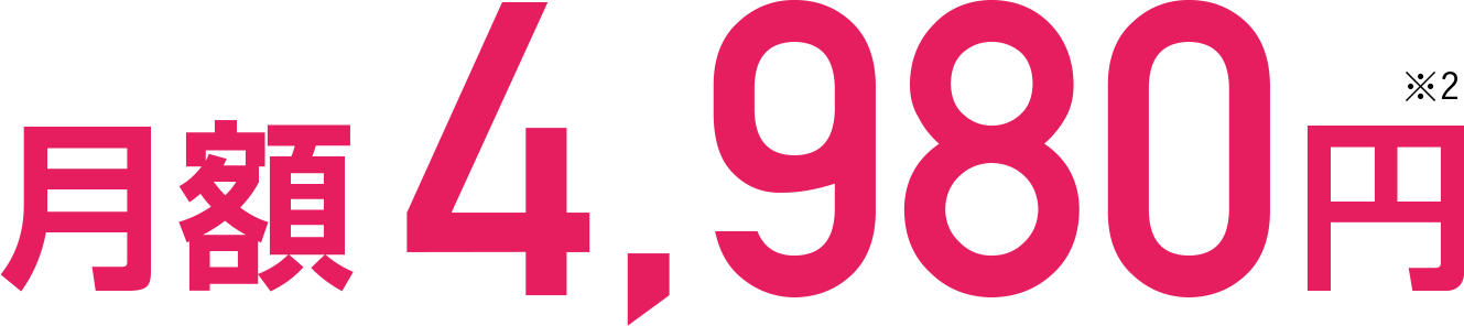 月額4,980円